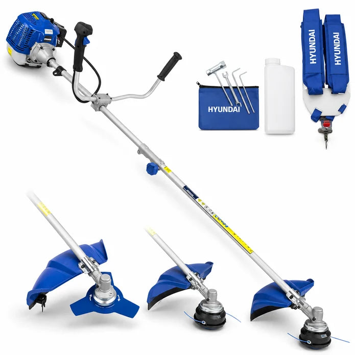 Hyundai 33cc Petrol Grass Trimmer / Brush Cutter – Lightweight, High Power, Easy Start, Harness Included
