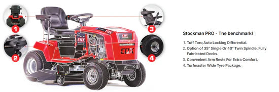 COX RIDE ON MOWERS Stockman COX24hp 40"