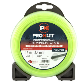PROKUT TRIMMER LINE ROUND GREEN .095 2.4MM 49' 15m TEARDROP